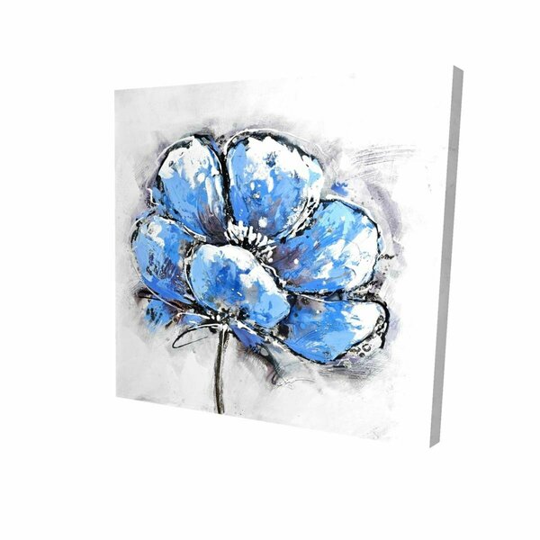 Fondo 16 x 16 in. Abstract Blue Petals-Print on Canvas FO2790792